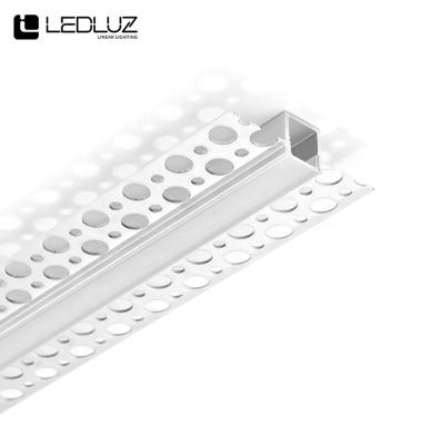 China LED Strip Housing ALP068-R 12MM Trimless Drywall Recessed Flat LED Profile for sale