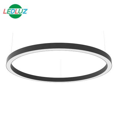 China Black Alloy 50mm Aluminum Pendant UP Low Profile LED Ring Light Aluminum LED for sale