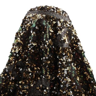 China Breathable Mini 3mm Sequin Stretch Sequin Spandex Dance Costume Fabric Wholesale Fabric for sale