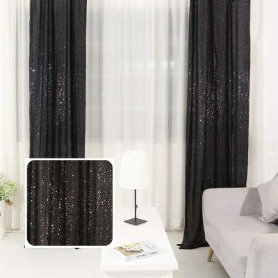 China Large Sequin Family QIAO ZE 18mm Black Sequin Backdrop Curtains Backdrop Animated for sale