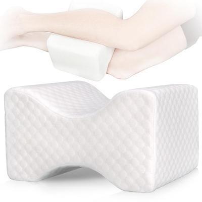 China Memory Foam Wedge Cutout Knee Pillow For Pain Relief Leg Rest Knee Pillow for sale