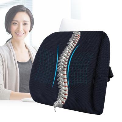 China Anti Dust Mite Lumbar Support Pillow Memory Foam Chair Cushion Lower Back Support Easy Posture In Car, Office, Airplane for sale