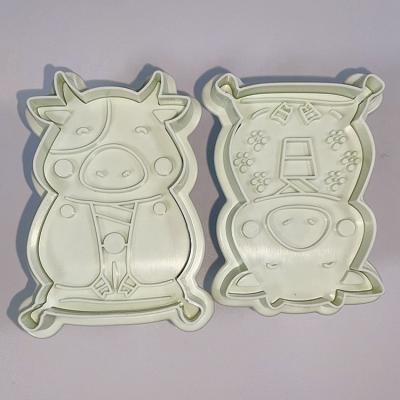 China 2 Pcs Japanese Style Cowhide Cookie Cutter Mold Cake Cookie Cutter Viable High Quality Custom Available for sale