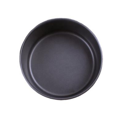 China 5.7*4cm Black Viable Wholesale Food Grade Round Cake Mold Carbon Steel DIY Cylindrical Russian Chiffon Cake Mold for sale