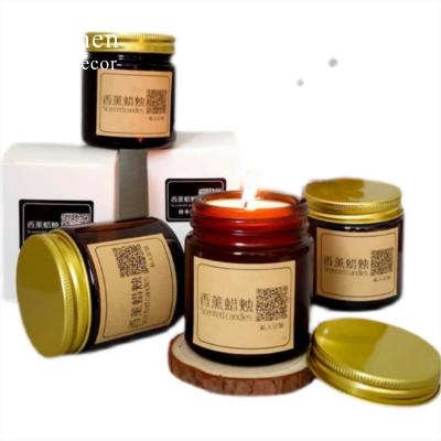 China Wholesale Fuel XC-W012 Large Soy Glass Creative Wax Candle Fragrance Embossed Scented Candle for sale