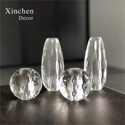 China Europe wholesale luxury K9 cut shiny crystal column for center table lamp crystal accessories for sale