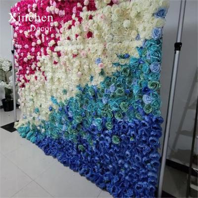 China Abundant a variety of artificial flower wall color combinations for wedding wall decoration for sale