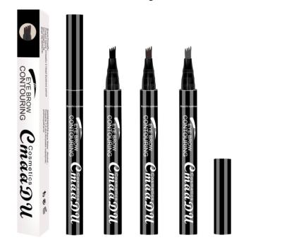 China 2021 Cmaadu Cmaadu Waterproof Eyebrow Makeup Microblading Eyebrow Tattoo Pen 4 Fork Liquid Waterproof Long Lasting Tips for sale