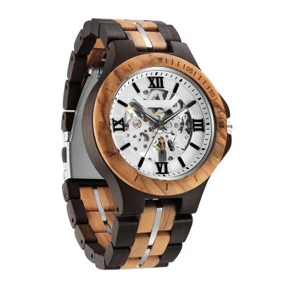 China Luxury Automatic Water Proof Daily Life Sport Fashion Wooden Date KUNHUANG Mechanical Watch For Men for sale