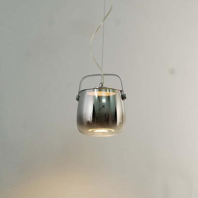 China Modern Tailor Made Decorative Indoor Lighting Pendant Lamp Led Bucket Glass Hanging Pendant Light for sale