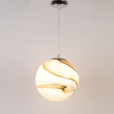 China Custom Luxury Modern Style Hotel Decoration Marble Ball Hanging Chandelier Pendant Light for sale