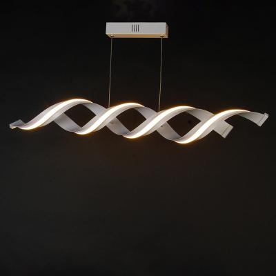 China Modern 25w Trending Cross Dimmable Restaurant Pendant Lamp Modern Style Wave Led Hanging Light Pendant Chandelier for sale