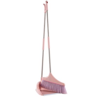 China Long Multifunctional Folding Broom And Dustpan Set Combination For Home Office Cleaning for sale