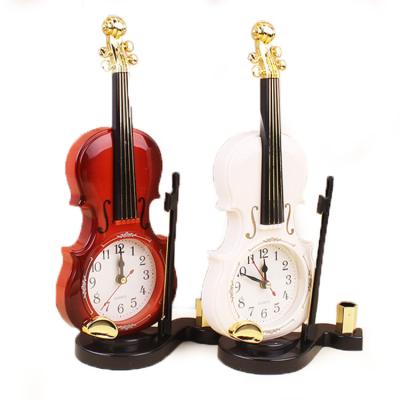 China Calendars Personalized Creative Violin Desktop Alarm Clock for Home Decorations for sale