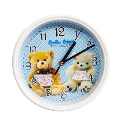 China High Quality Souvenir Radio Gift Sweet Love Couples Back Picture Plastic Novelty Wall Clocks for sale