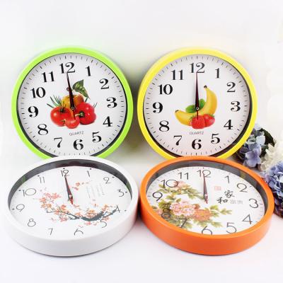 China Wholesale Cheap Price Radio 24 Hours Show Color Plastic Pure Round Decorative Wall Clock for sale