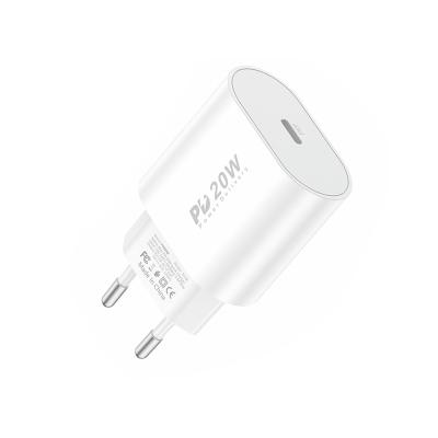 China 2021 Best Selling Mobile Phone Palladium 20W Fast Charger For iPhone 13 12 EU Palladium Wall Charger Fast Charging Kits for sale