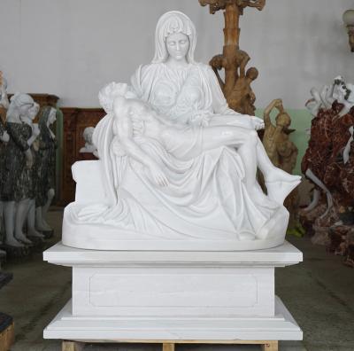 China Traditional Customized Religious Church Jesus Virgin Mary Statue Sculptures Hand Made Life Size Marble Religious Statue for sale