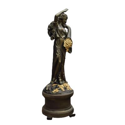 China Antique Female Outdoor Decoration Casting Statue Craft Metal Bronze Sculpture for sale