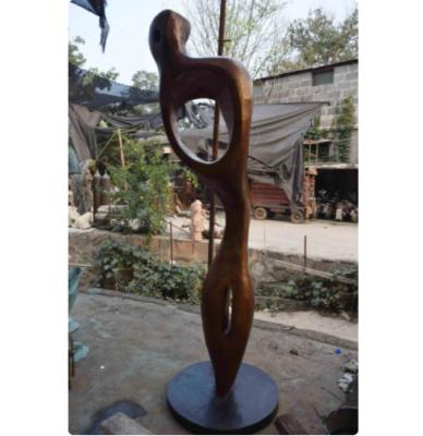 China Antique Outdoor Decor Casting Craft Art Statue Abstract Man Metal Bronze Sculpture for sale