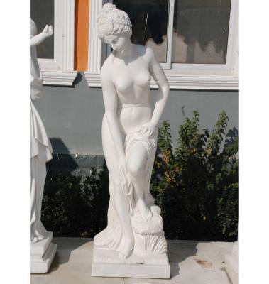 China Traditional Garden Outdoor Famous Figure Life Size Hand Carved Marble Woman Female Statue for sale