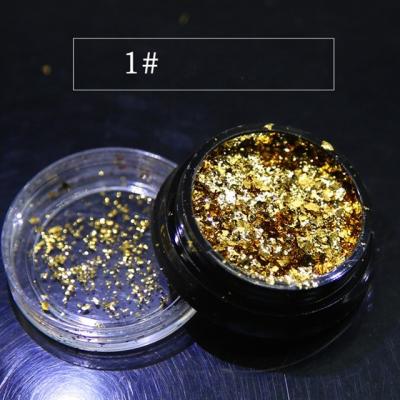 China Japanese Manicure Ultra-thin Foil Platinum Powder Laser Glitter Nail Foil Flakes for a Luxurious and Eye-catching Design for sale