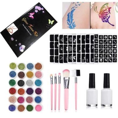 China Eco-friendly Glitter Tattoo Set for Diwali Occasion Non-toxic and Hypoallergenic for sale