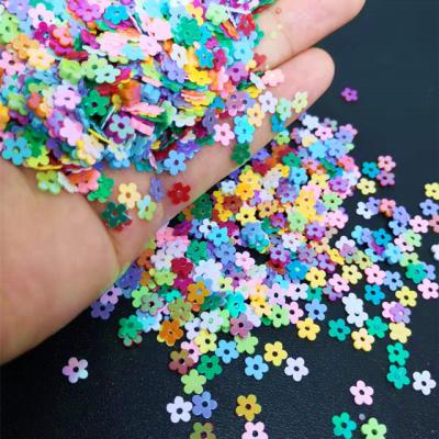 China 1 Color Printing Sequin Flowers Shaped Glitter Mixed Color with Butterfly Clover Fish Dog Pow Playboy Glitter Shapes Sequins for sale