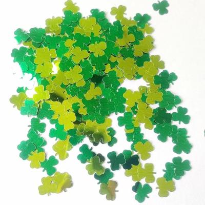 China St. Patrick's Day Event Party Supplies Shamrocks Table Confetti in Lucky Clover Hat Shape for Irish Theme Decoration for sale