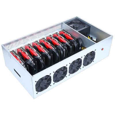 China With Fan 8GPU Mute System Full Series Graphics Card Case 8GPU Efficient Computer Server 65mm Spacing for sale