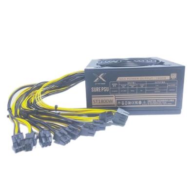 China Desktop Super Mute 1800W 2000W 12V Single Output Server 8-12GPU Efficiency 89+ Mute Power Supply for sale