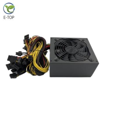 China China Desktop 2000W ATX 6 Suppliers - 8GPU 87+ Mute Graphics Card Case Efficiency 13.5CM Fan Power Supply for sale