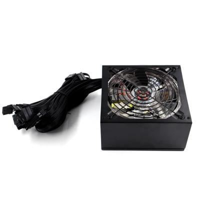 China PSU server mute 14CM LED light fan 650W 80plus ATX power supply flat cables bronze for gaming gear for sale