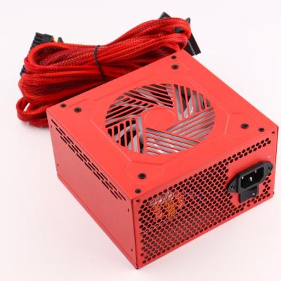 China Server RED POWER SUPPLY 12CM RGB FAN 500W ATX Power Supply For Desktop Computer for sale