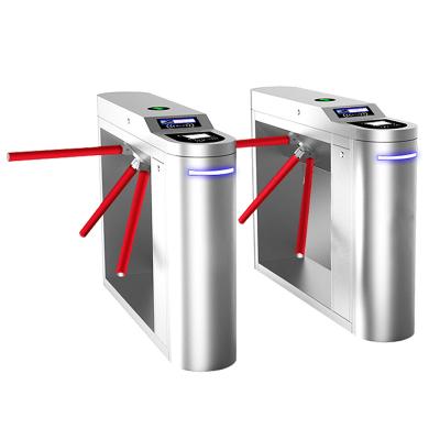 China 304 Stainless Steel Security Pay Entrance Ticket System Tripod Turnstile Gate Ticket System and Qr Code for sale