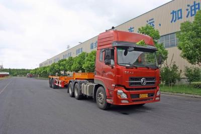 China Twee Chassis van de de Containeraanhangwagen van het Assenstaal/20, 30, 40 Voet Gooseneck Aanhangwagens Te koop