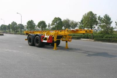 China Staal 20ft Skeletachtige of Flatbed de Aanhangwagenchassis van de Tankcontainer/Semi Aanhangwagen Te koop