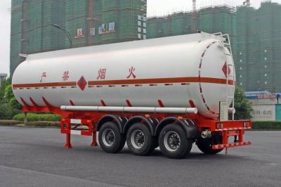 China Vloeibare Tankwagen/Vloeibaar Gasopleggerroestvrij staal 38CBM 3axles Te koop