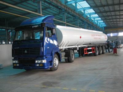 China De chemische Vloeibare Semi Aanhangwagen Met hoge weerstand van het Tankwagenstaal 35500L/40500L Te koop