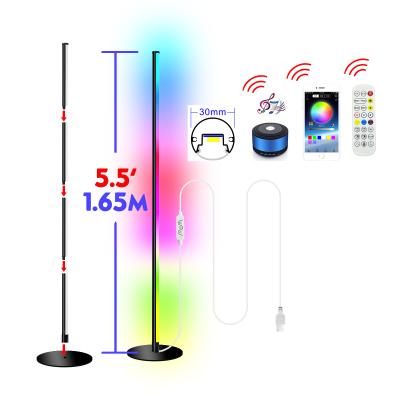 China BOKUN Modern 165cm Round Low Modern Lamps Dropship Smart Led RGB Corner Standing Floor Lamp For Living Room for sale