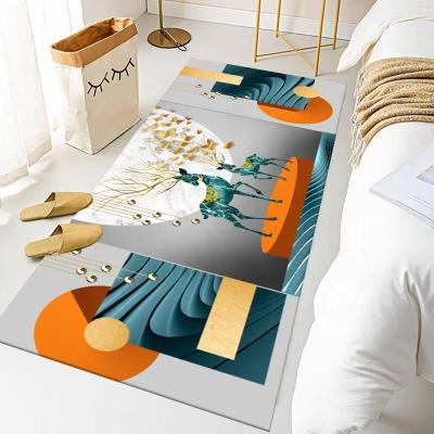 China 2022 Washable New Pattern Cashmere Printing 50x120cm Area Rug Bedside Rug for sale