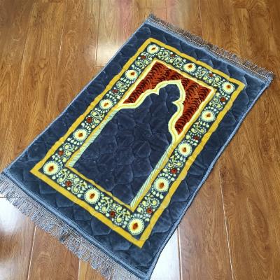 China 15mm anti-slip thick and Gray Soft Muslim Prayer Mat for sale