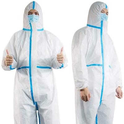 China Waterproof Medical Protective Clothing Coverall Suit PP Full Body Isolation Gown for sale