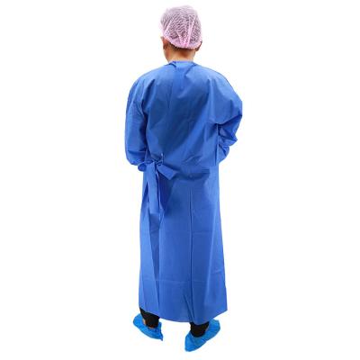 China Water Proof Knitted Customized SMS Isolation Gown Factory Price SMS Reinforcement Surgical Gown Clothes for sale