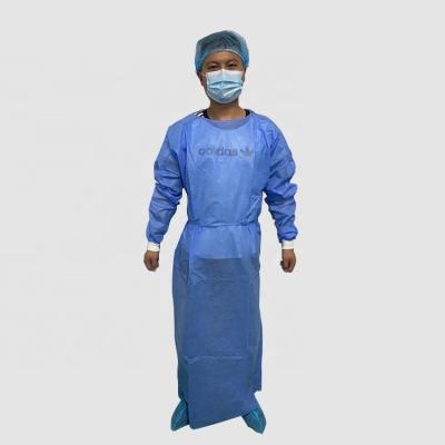 China Safety Protective Bariatric SMS Isolation Nonwoven Medical Surgical Gown for sale