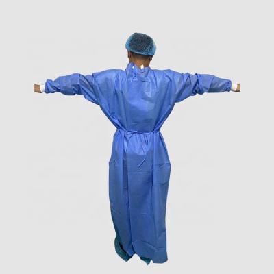 China Safety Protective Blue And Yellow Color Mens Medical Gowns Dispossable Surgical Gown Price for sale