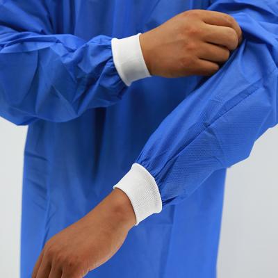 China Safety Protection Knitted Cuff Layout SMS Isolaton Surgical Medical Gowns for sale