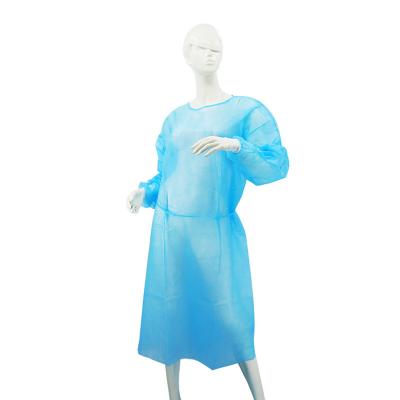 China Water Proof Factory Direct Sales Protective Coverall PP White Isolation Gown for sale