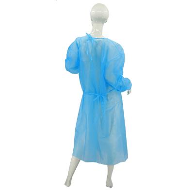 China Water Proof Disposable Isolation Gown PP Waterproof Long Sleeve Apron PP Isolation Gown for sale