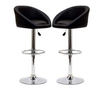 China Durable Contemporary PU Leather High Adjustable Swivel Stool Dining Round Bar Chair for sale